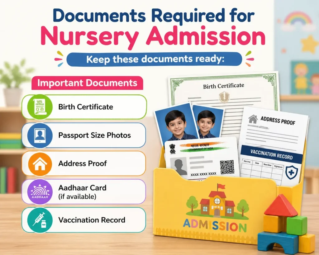 Documents Required for Nursery Admission