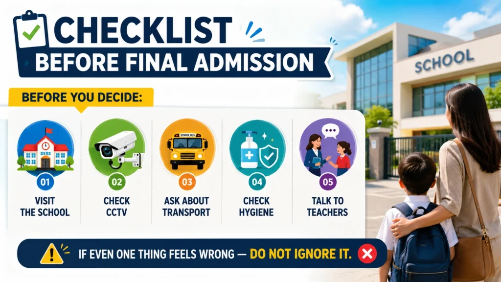 Checklist Before Final Admission