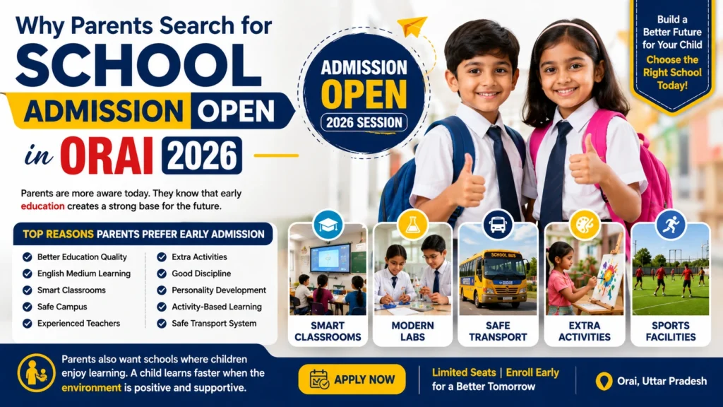 Why Parents Search for School Admission Open in Orai 2026
