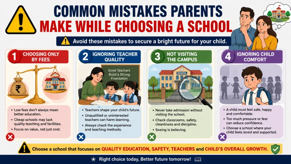 Common Mistakes Parents Make While Choosing a School