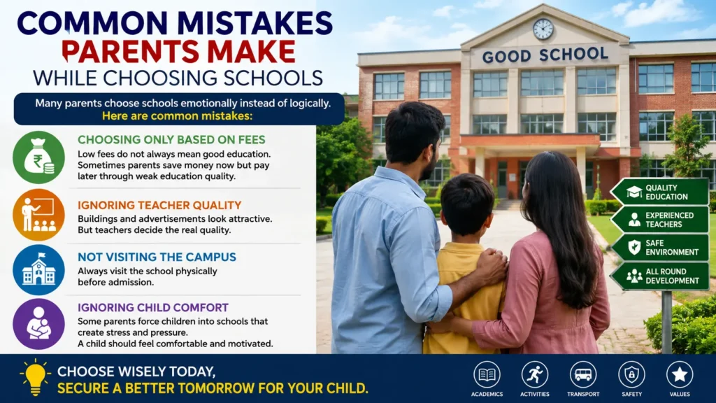 Common Mistakes Parents Make While Choosing Schools