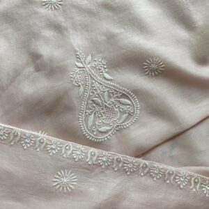 Pink Mul Chanderi fabric Mens Kurta